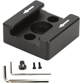 Universal Cold Shoe Mount Adapter with 1/4 Screw for Camera Cage, Monitor, Microphone, Fill Light, Flash - Durable Aluminum Alloy - Easy Install & Carry