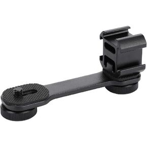 aqxreight PT 3 Triple Hot Shoe Stabilizer Mount Extension Bracket for Microphone Camera Phone Stabilizer Camera Light Bracket Microphone S with Equipped a in