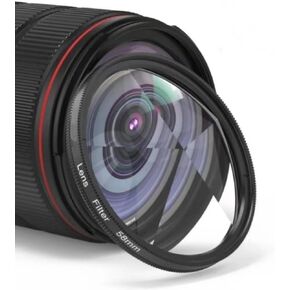 Camera Filter Kaleidoscope Special Effects Photography Accessories SLR Lens Prism(58mm 5 Prism,Add 62mm Adapter)