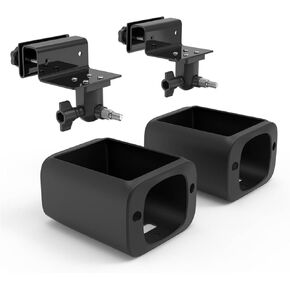 Gutter Mount with Silicone Cover Skin for eufy Security SoloCam S220 Security Camera (2pack-Black)