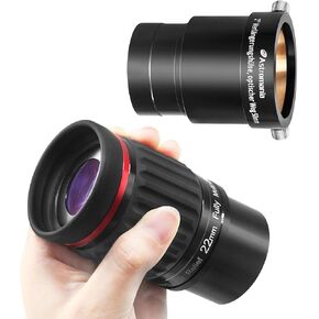 Astromania 2-Inch Telescope Eyepiece Extension Tube Adapter - Bundle with - 2"- 22mm 70 Degree Super Wide Angle
