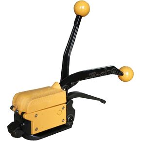 Manual steel strapping tool A333 buckle free Sealless Handheld steel strapping machine for 13/16/19 mm steel strip strap,DIY Tools(19mm)