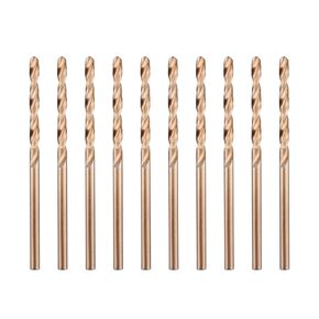 3/16" M35 Cobalt HSS Jobber Length Twist Drill Bit with Straight Shank,Heavy Duty, Pack of 10 PCS, Drilling for Cast Iron, Heat-Treated Steel, Stainless Steel and Other Hard Materials