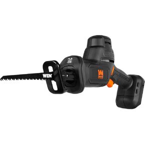WEN 20V Max Cordless Reciprocating Saw, Brushless Compact One-Handed Design (Tool Only – Battery Not Included) (20631BT)