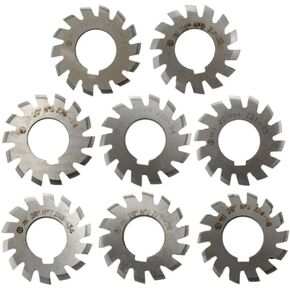 1PC M0.5 M0.75 M1 M1.25 M1.5 M2 M2.5 M3 M4 M5-M10 Modulus PA20 Degrees NO.1-NO.8 HSS Gear Milling Cutter Gear Cutting Tool(M0.6,NO.8)