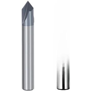1pc HRC60 3 Flute Chamfer Milling Cutter 60/90/120 Degrees CNC Router Bit CNC Engraving Milling Tool Carbide Chamfering End Mill(90 Degree,Nano Black Steel_3X50)