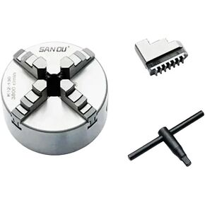 1Set K11 80 K12 80 100 مخرطة Chuck 100mm Sanou Four Jaw Chuck Chuck 3/4 '' Scroll Chuck for Small L (K12-80)