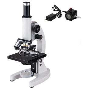 100X-1250X Monocular Biological Microscope - LED Illuminated