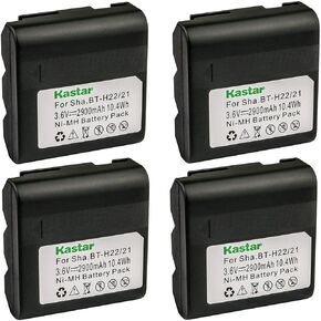 Kastar 1-Pack BTH22 Battery 2900mAh Replacement for Sharp VL-E980E, VL-E98, VL-E98E, VL-E407S, VL-E420H, VL-E420U, VL-E500U, VL-E600, VL-E600U, VL-E610, VL-E610H, VL-E610S, VL-E610U, VL-E620, VL-E620S