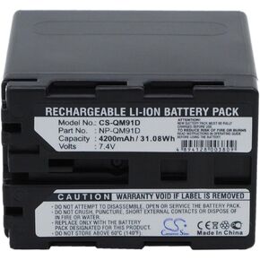 Replacement for Sony NP-QM91D CCD-TRV138 CCD-TRV308 DCR-TRV280 CCD-TRV108 DCR-TRV350 DCR-TRV250 DCR-TRV340 DCR-DVD101 DCR-TRV27 DCR-TRV17 DCR-DVD201 Battery