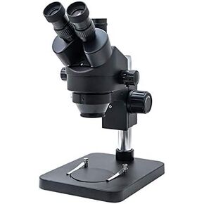 Spot Black Color 7-45X Zoom Triocular Stereo Microscope for Phone Repairing Microscope (Magnification : 7X 45X)