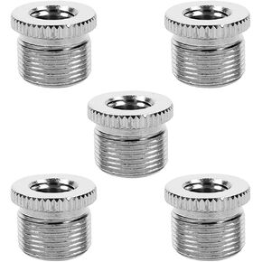 Foto&Tech Metal Adapter 5/8-Inch Male to 3/8-Inch Female Mic Screw for Mic Microphone Stand (x5)