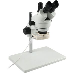 Industrial Microscope Trinocular Stereo Magnification Continuous Zoom 7X - 45X for Lab Phone PCB Repair Soldering (Color : A) (C)