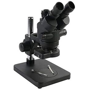3.5X 7X 45X 90X Simul Focal Soldering Trinocular Stereo Microscope 144 LED Light 0.5X Adapter for Industrial Maintenance (Color : 7 45x)