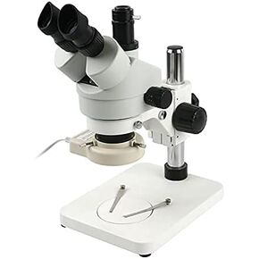 Microscope Simul-Focal 7-45X Continuous Zoom Trinocular Stereo Microscope+56LED Light+WF10X20 Eyepiece Lens+C Adapter for PCB Solder Repair