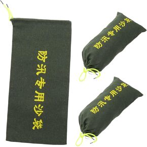 3Pcs Heavy Duty Canvas Flood Sandbags for Door Water Barrier Durable Wear Design Flood Protection for Outdoor Use Fillable with Soil Lightweight Convenient