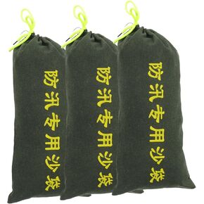 Operitacx 3pcs Heavy-Duty Household Sandbags for Flood Thickened Barrier for Doors and Lightweight Canvas Flood Control Bags for Typhoon and Rain Water Management