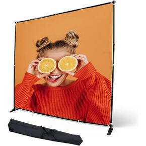 Display Factory USA 8' Telescopic Photography Banner Stand Step and Repeat Display Adjustable Backdrop Wall Trade Show Background Stand with Printing (8*8 Hardware Only)