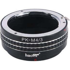 Haoge Manual Lens Mount Adapter for Pentax K PK Mount Lens to Olympus and Panasonic Micro Four Thirds MFT M4/3 M43 Mount Camera