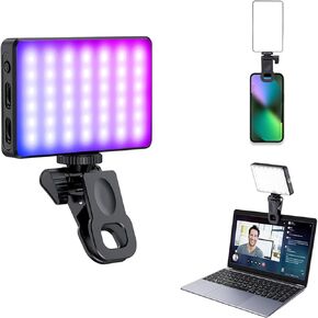 RGB Video Light Panel, Full Color Selfie Light LED On Camera Photography Lighting, 2500-9000K, CRI 95+, 20 Scene Modes, 3100mAh Battery