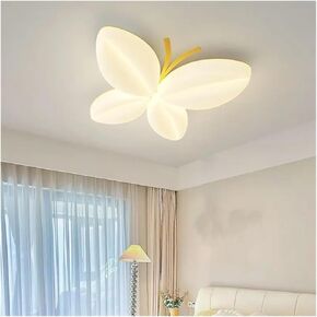 Nordic Warm Children's Room Ceiling Lights Romantic Butterfly Light LED Creative Princess Room Little Girl Bedroom Ceiling Lamps,Modern