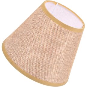 Angoily Fabric Lamp Shade for Table Lamps Small Brown Drum Lampshade Decorative Printing