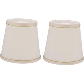 Gadpiparty 2pcs Cream-colored Lamp Shades Elegant Fabric Chandelier Covers for Ceiling and Wall Lamps Easy to Install Home Decoration