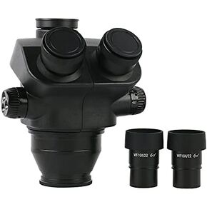 Microscope 7X-50X 14X-100X Stereo Microscope Trinocular Microscope Head + WF10X/22mm Eyepiece Rubber Eye-Guards Microscope Accessories (Color : Trinocular B) (Trinocular a)