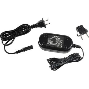 HQRP Replacement AC Adapter/Charger Compatible with JVC GZ-MS120AUS, GZ-MS120B, GZ-MS120BUS, GZ-MS120R, GZ-MS120BU Camcorder with USA Cord & Euro Plug Adapter
