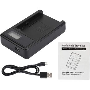 SEIVI Battery Charger, Black Plastic LED Video Light LCD Electric Quantity Display Camera Battery Charger Charging Replacement Batteries for So ny NP F550 F960 F970