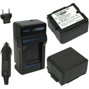 بطارية Wasabi Power (حزمة) وشاحن لـ Panasonic DMW-BLA13 ، VW-VBG130