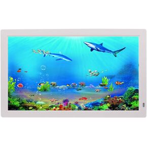 21.5-inch Digital Photo Frame, Ultra-Thin LED HD Electronic Photo Frame, Wall-Mounted Elevator Mall Community Advertising Machine, Black/White