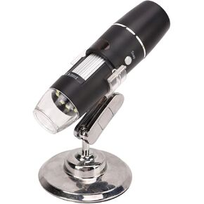 1000X Wireless Digital Microscope with WiFi HD Realtime Viewing, Adjustable Stand & Correction Ruler for Android iOS Tablet Phone, Portable Handheld Microscopes for Kids Adults,