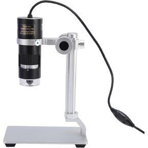 Denash USB Digital Microscope, Portable 10X-280X Magnification with 8 LED Lights Metal Stand for Wins Mac OS