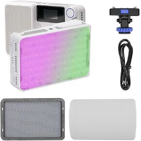 Amaran Ace 25c RGB LED Video Light, Full Color 2300-10000K Bi-Color,4500mAh Rechargeable Battery & PD Fast Charging,Portable for Photography/Filmmaking/Vlogging (White)