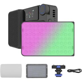 AMARAN ACE 25C RGB LED ضوء الفيديو ، 25W/32W MODE MODE ضوء الجيب مع 2300K-10000K CCT ، 1500 لوكس@1M ، 4500MAH بطارية قابلة لإعادة الشحن ، PD الشحن السريع ، التحكم في التطبيق و VLOG الإضاءة الفحم