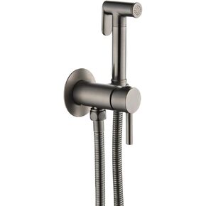 FaucetsSprayer for Toilet, Wall Mounted Hot and ColdFaucet, Handheld Cloth Diaper Sprayer Kit,Chrome(Gunmetal Gray)
