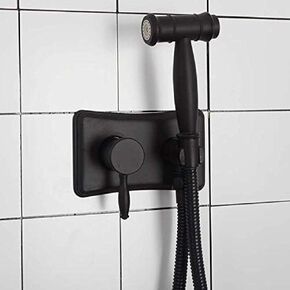 BathroomSprayer Black Cold Hot Water Mixer Spray Shower 2 Function ToiletSpray Kit