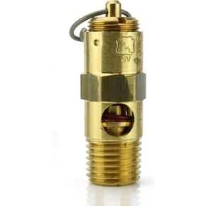 225 PSI Air Compressor Safety Relief Pop Off Valve Solid Brass 1/4 "Male NPT NEW