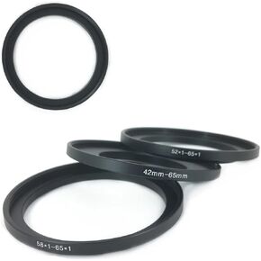 M42-M65 M52-M65 M58-M65 42-65 52-65 58-65 62 to 65mm Threaded Ring Adapter, Suitable for Camera Spiral Extension Tube Lens Modification(M62 to M65)