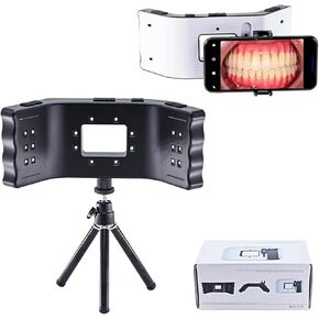 Mobile Dental Photography Light, Oral Cell Phone Camera Fill Light, Dental Photography LED Mobile Holder, 6000-6500K Color Temperature Adjustable, for Dentist Clinics Oral Photograph