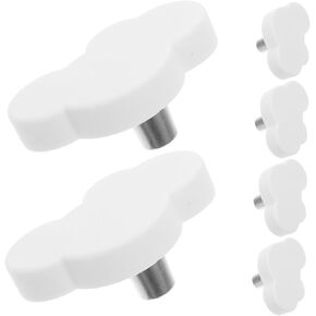 6pcs Cute Soft Rubber Drawer Knobs for Boys and Girls Modern Cloud Shape Cabinet Handles for Furniture Easy to Install Durable for Wardrobes Dressers and Cabinets