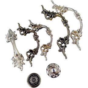 Furniture Hardware Kitchen Cabinets Door Drawer Wardrobe Cupboard Dresser Handle Pulls 2Pcs(Antique silver-64mm)