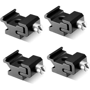 NUOBESTY 4pcs Screw Connector Conversion Cold Boot Holder Adapter Metal Cold Shoe Cold Shoe Mount Black