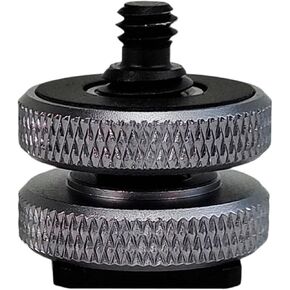 Camera Hot Shoe Mount with 1/4 in and 3/8 in for Video Production