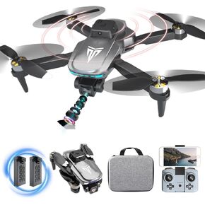 Drone, Drones with camera for adults 4k, Drones for kids 8-12, Brushled Motor, FPV Foldable Drone, Carrying Case, 40 mins Battery Life, Christmas gifts, 360° Flip, APP Control