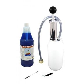 FSE 373-KR-BC-805 مجموعة تنظيف الخط ، تشمل 32 أونصة منظف سائل ، مجموعة مضخة ، مفتاح شطب ، فرشاة الصنبور ، مؤشر شطف زرق