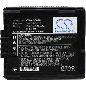 Battery Replacement for SDR-H18 PV-GS85 H288GK HDC-SX5 SDR-H200 VDR-D210 SS100 HDC-SD5 SDR-H50 HDC-SD9 VDR-D310 HDC-SD600 VDR-D51 VDR-D50 SD100 VDR-D230 HDC-SD1 VW-VBG070-K VW-VBG070A VW-VBG070