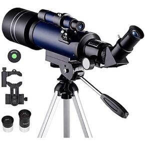 Monoculars Telescope High Power Astronomical Telescope, 70mm Refractor Telescope Moon Watching Kids Adults Astronomy Beginners 16X 66X Lens with Finder Scope Binoculars