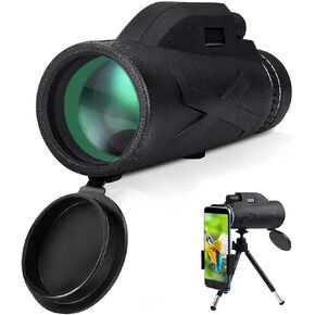 Bird Watching Phone Monocular Telescope Set Bak4 Prism 80x100 Zoom Ipx5 Waterproof Monocular Telescope Withtripod for for Smartphone Camping